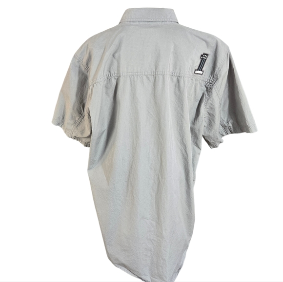 Harley Davidson Gray Logo Button-Up Men's Shirt - Picture 4 of 9